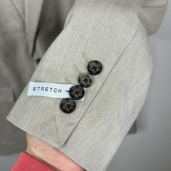 Johnny Bigg Harewood Textured Dune Suit Jacket Big & Tall Men's Size 44L - Picture 6 of 8